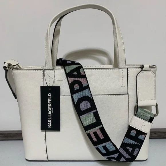 ✨️🤍-Karl Lagerfeld Paris™ Maybelle White Crossbody Tote Bag-NWT ✨️🤍